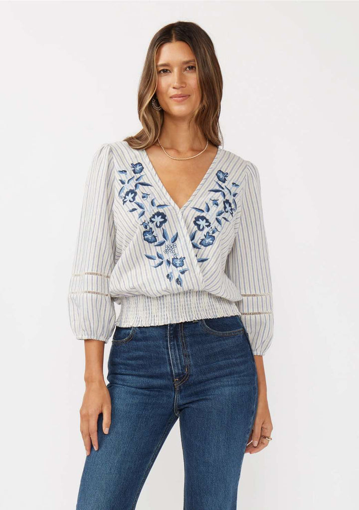 Kiara Floral Stripe Top