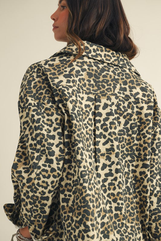 Aria Leopard Button Up