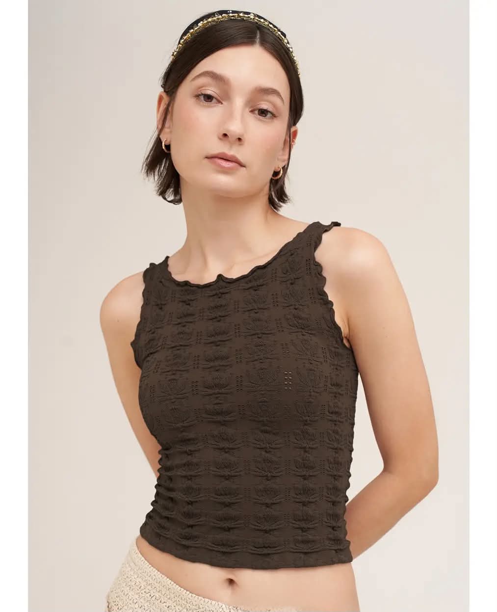 Ava Floral Edge Top