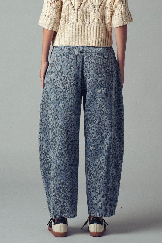 Blaze Blue Leopard Jeans