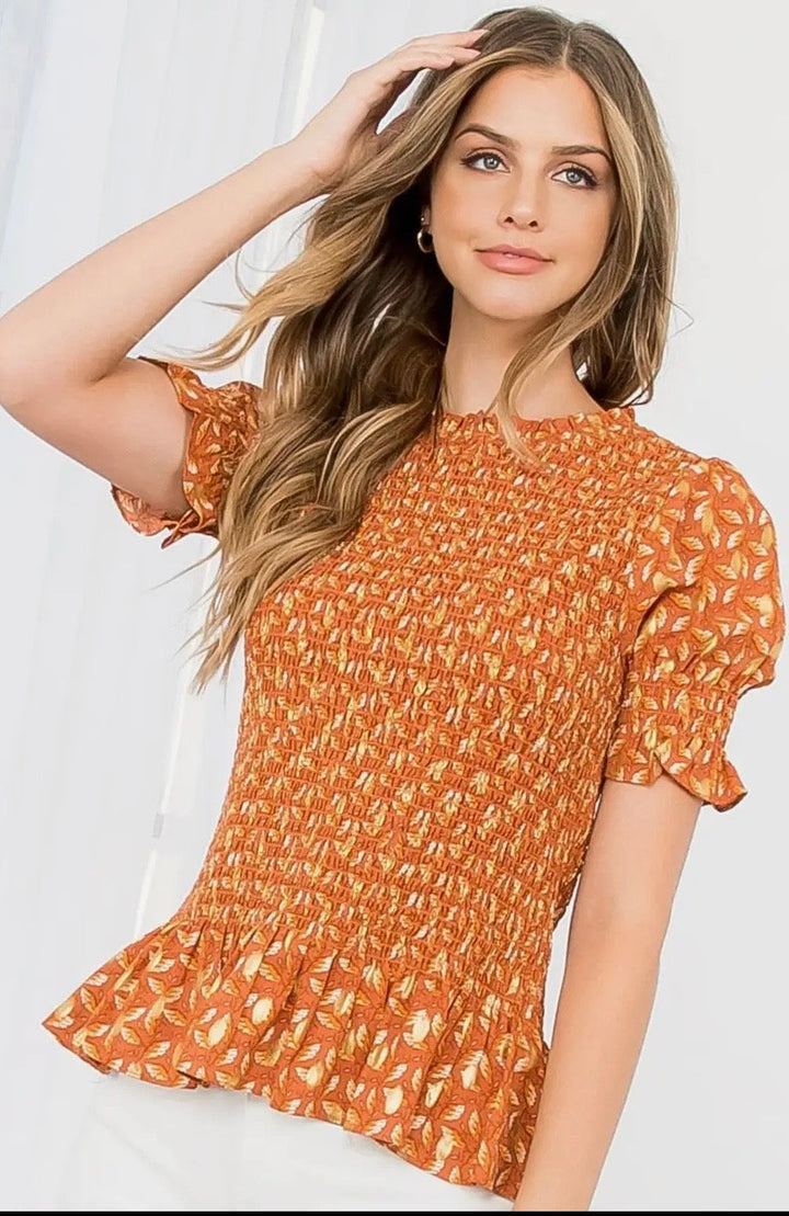 Arlo Smocked Top