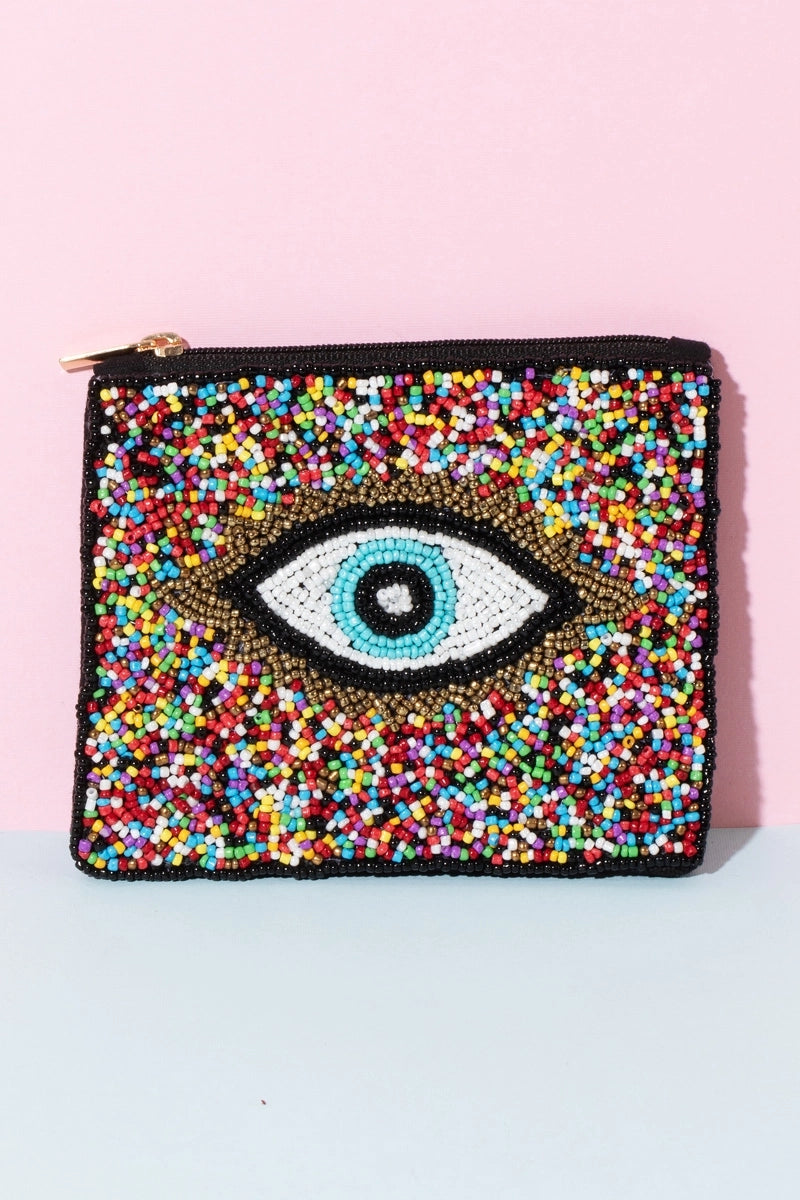 Rainbow Evil Eye Coin Purse