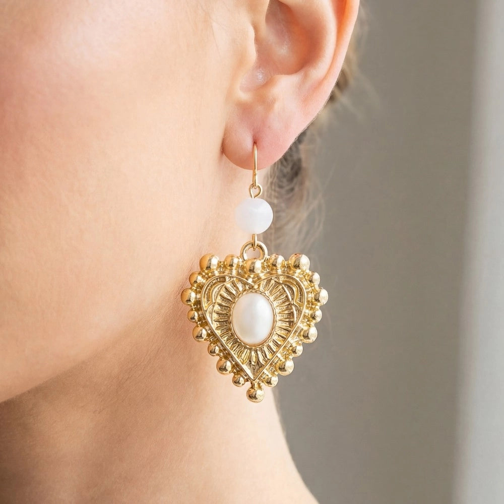 Heart Drop Earrings