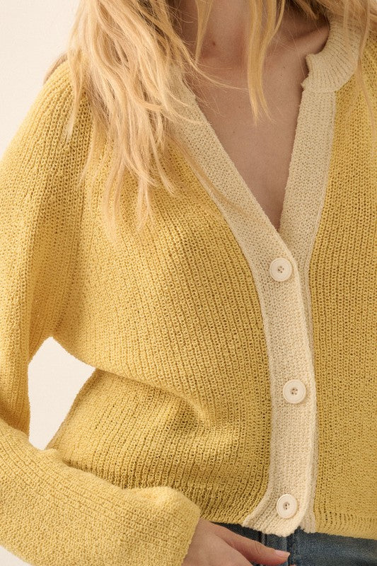 Jasmine Lightweight Contrast Cardigan