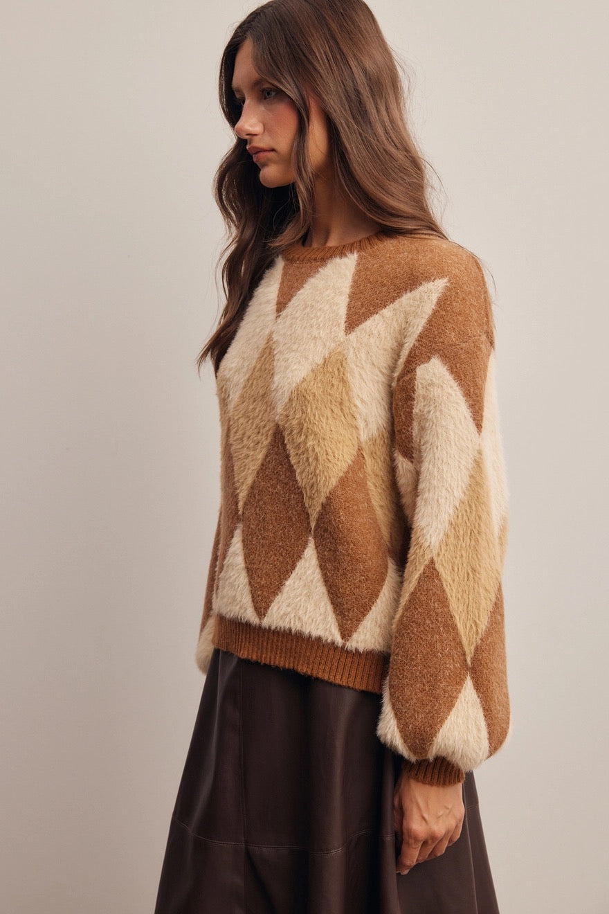 Luella Argyle Sweater