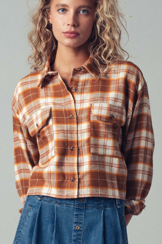 Reese Boxy Flannel Top