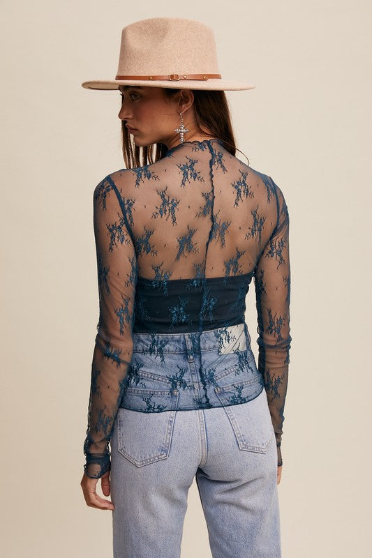 Arial Sheer Lace Layering Top