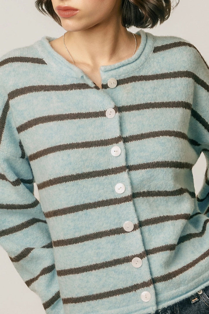 Flora Striped Cardigan Sweater