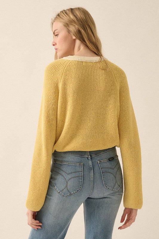 Jasmine Lightweight Contrast Cardigan