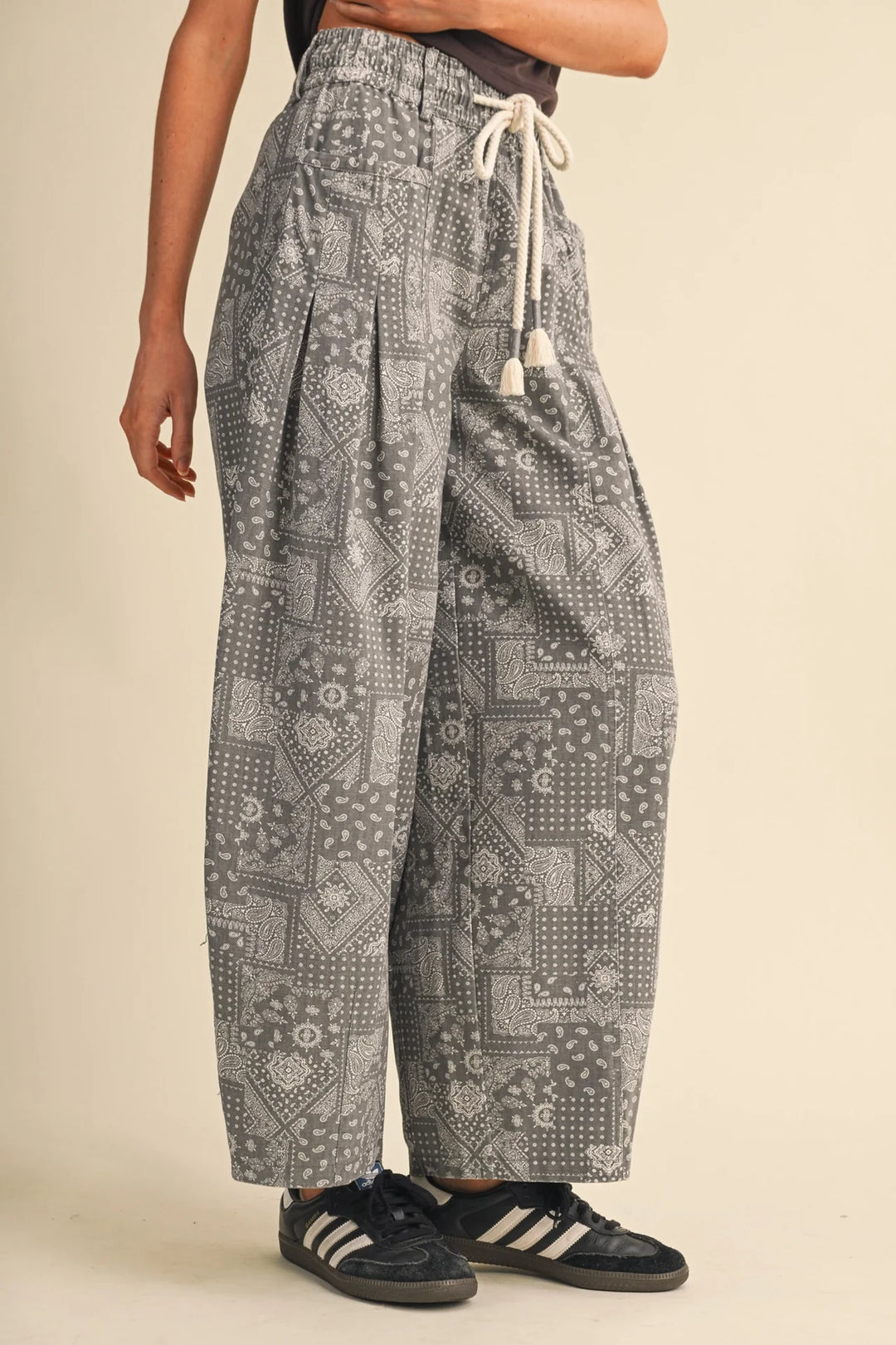 Arabella Pleated Barrel Pants