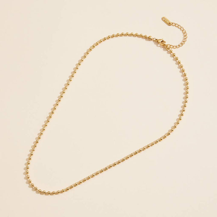 Beaded Gold Necklace
