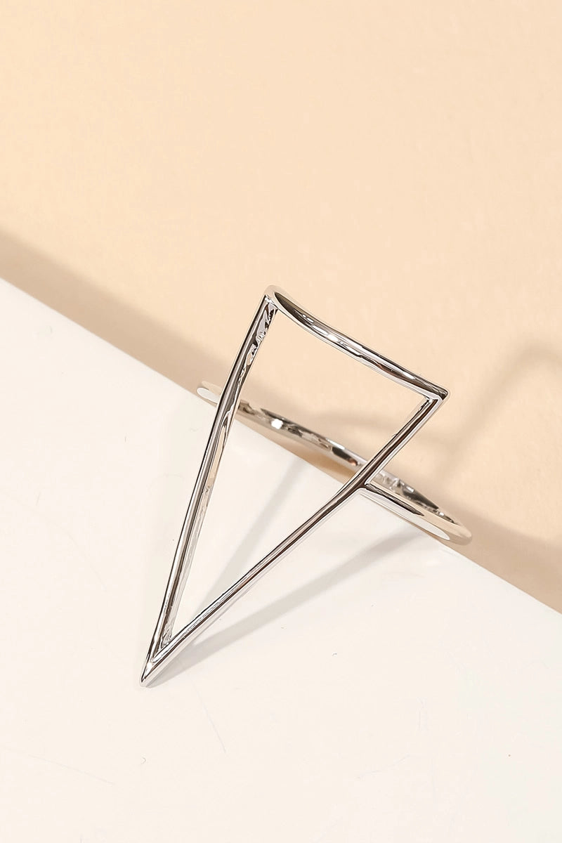 Triangular Cutout Ring - Silver