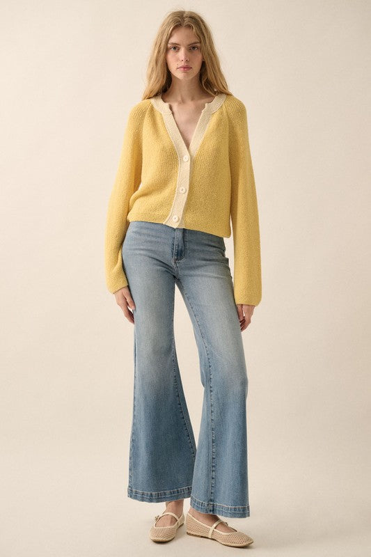 Jasmine Lightweight Contrast Cardigan