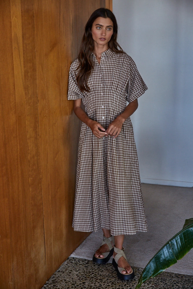 Tessa Gingham Midi