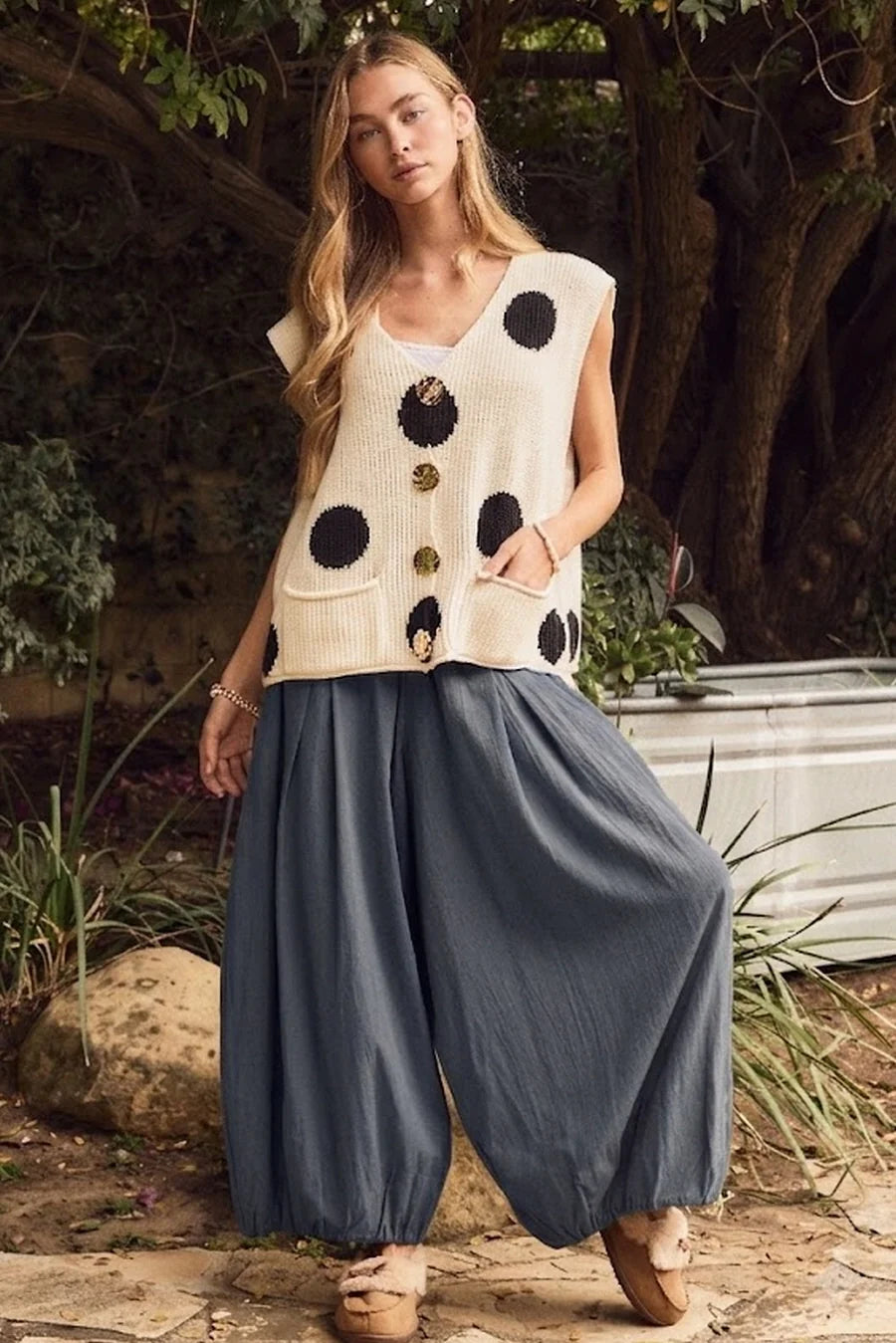 Anna Balloon Cotton Pants