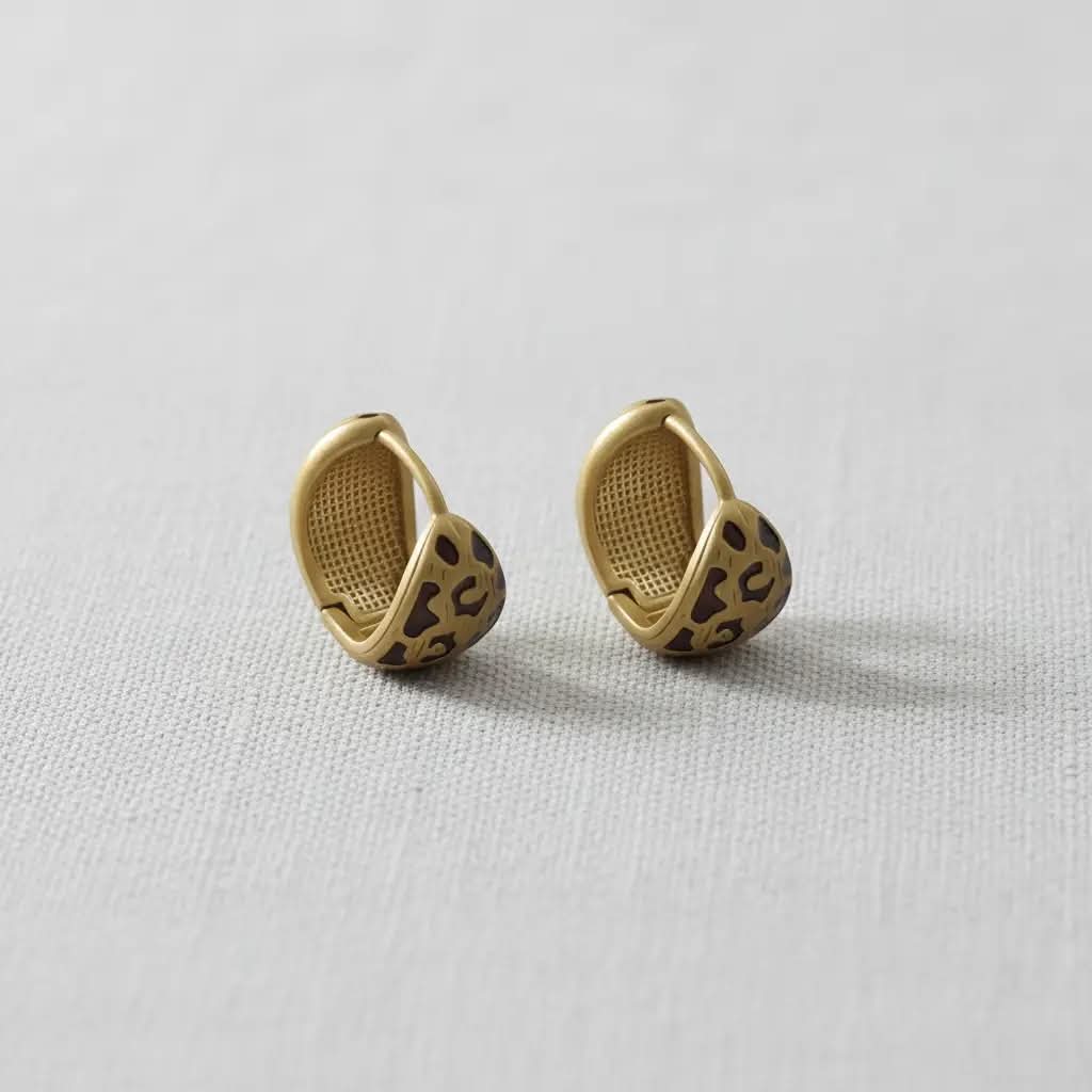 Leopard Pattern Hoops