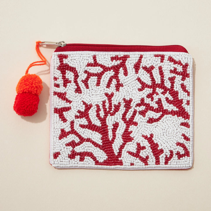 Sea Corals Beaded Pouch