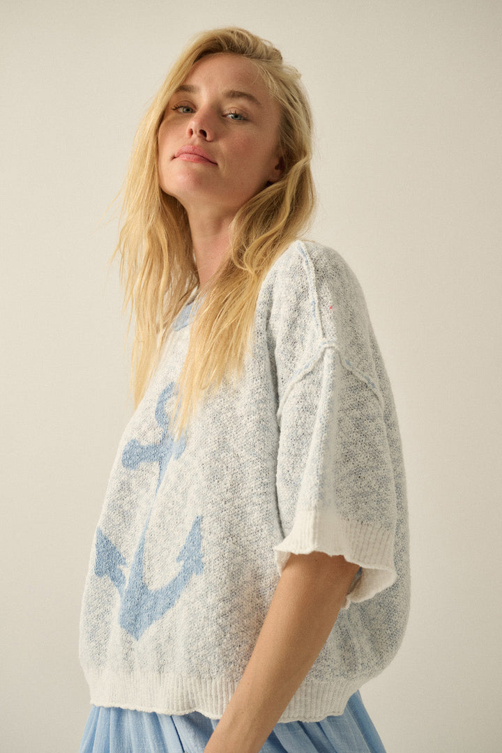 Anchor Sweater Top