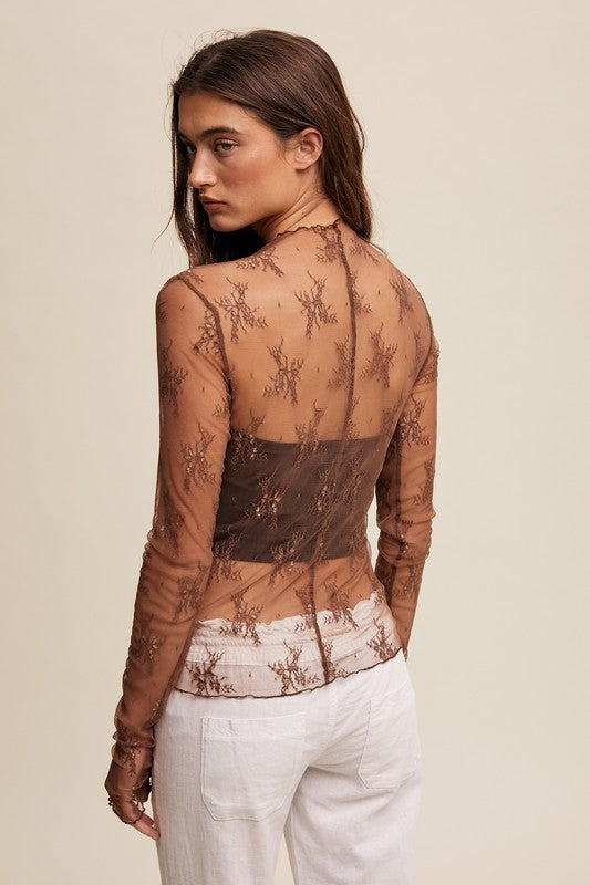 Arial Sheer Lace Layering Top