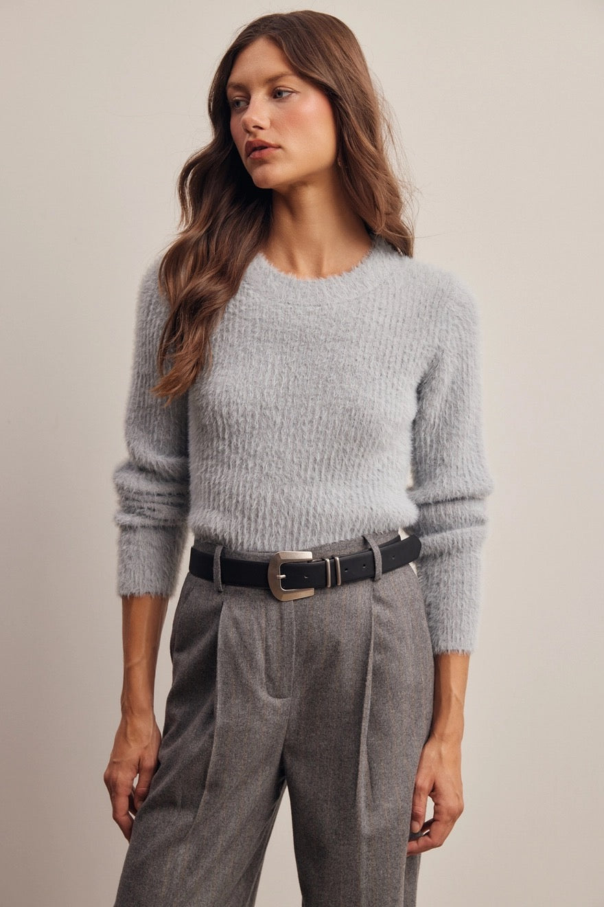 Viola Brushed Rib Knit Sweater