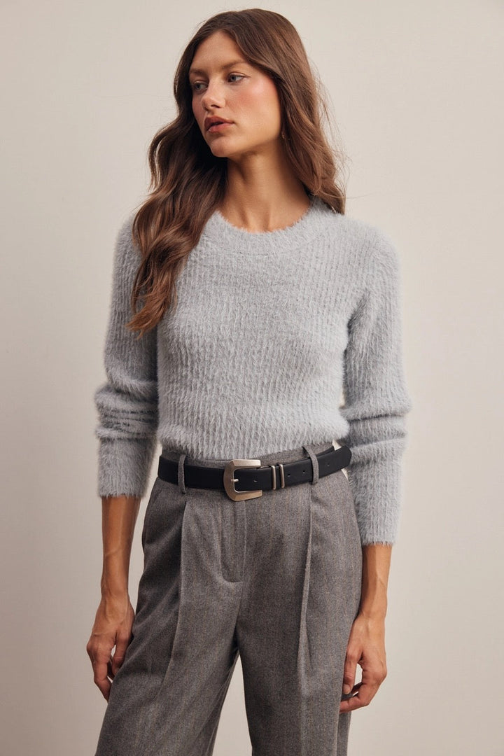Viola Brushed Rib Knit Sweater