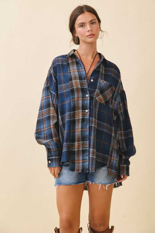 Elsa Plaid Flannel Top