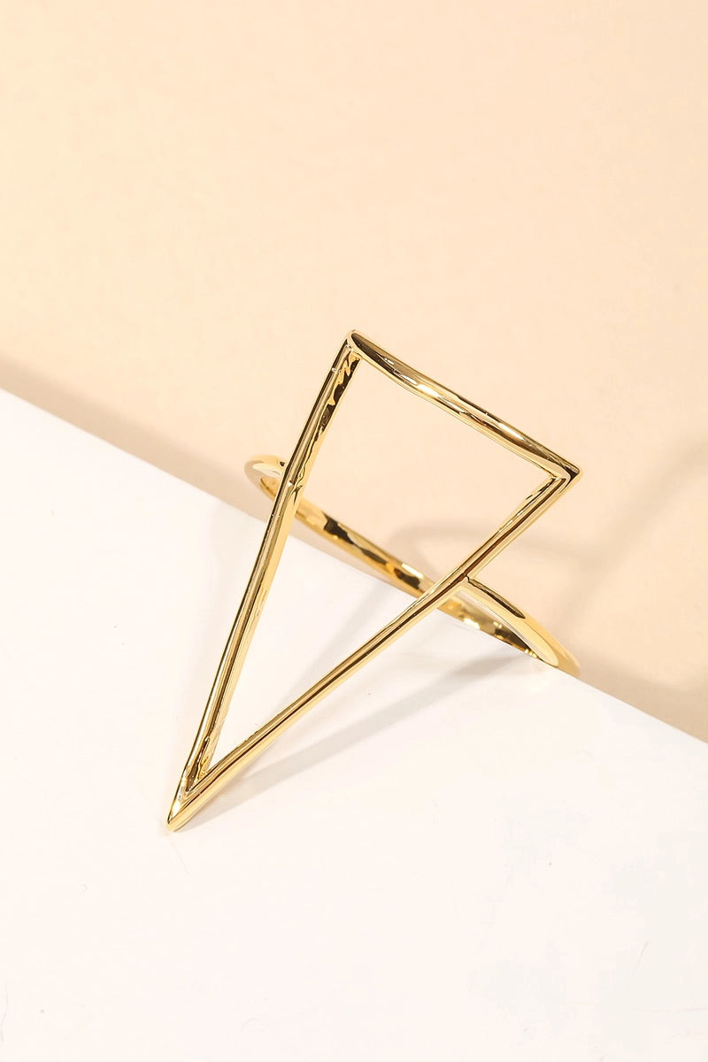 Triangular Cutout Ring - Gold