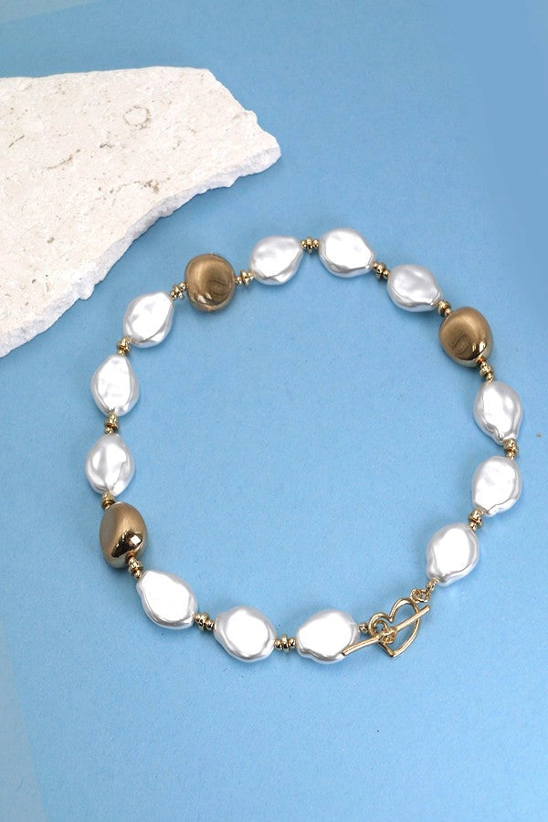 Pearl Metal Mix Necklace