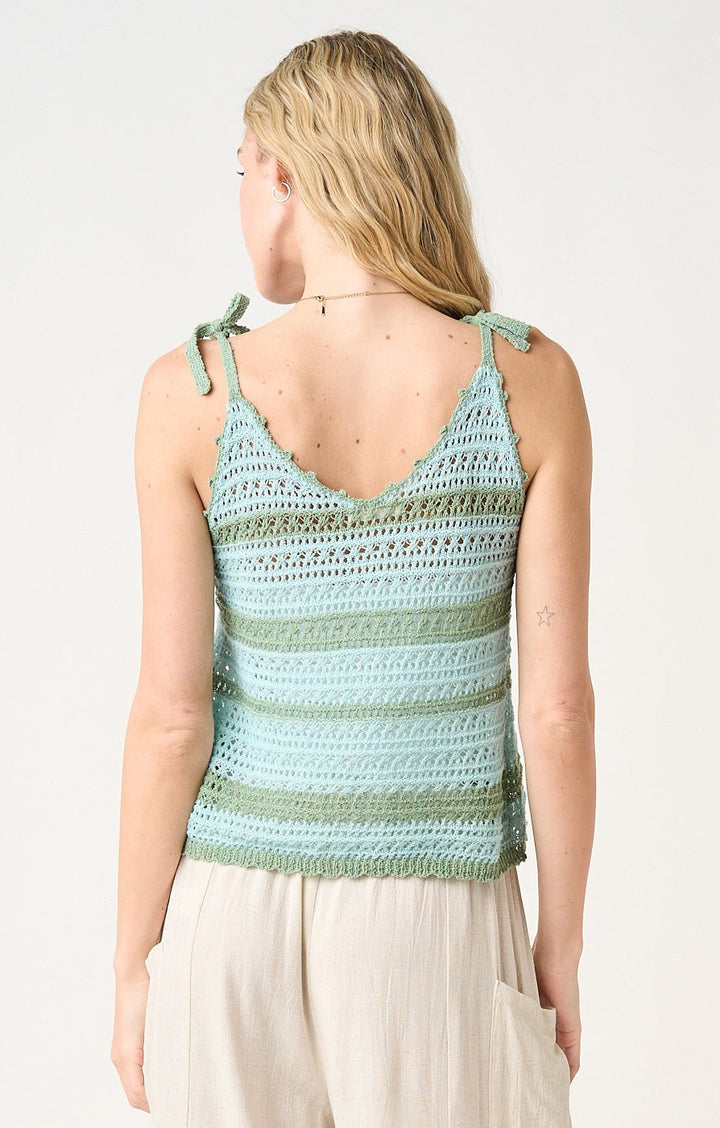 Audra Striped Crochet Top