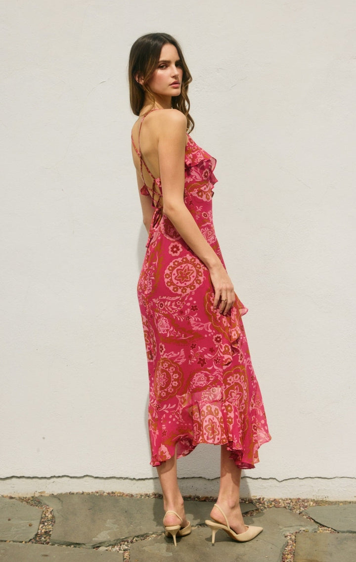 Arden Ruffled Midi Dress