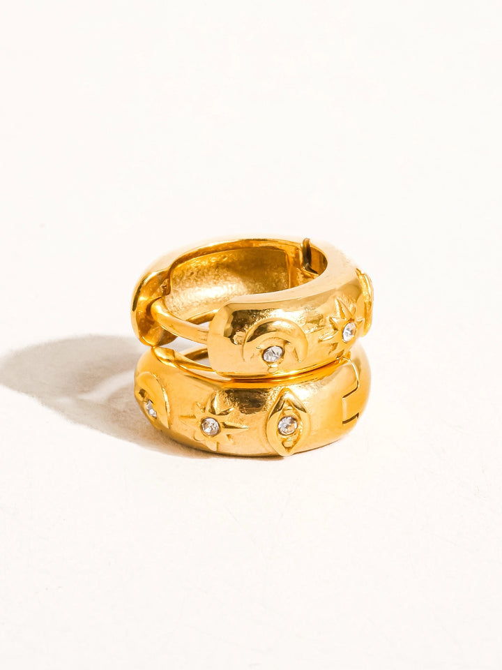 Star Hoop Earrings