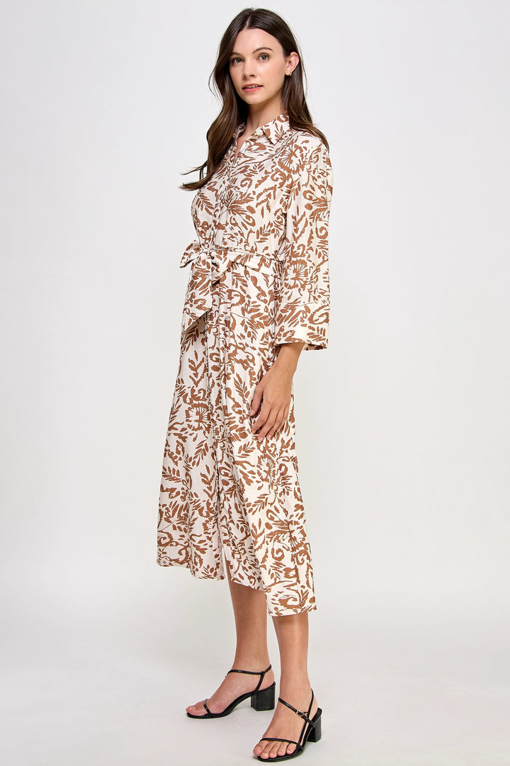 Mystic Bloom Shirt Dress