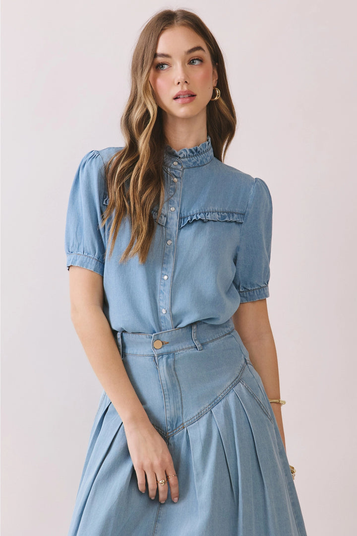 Jade Denim Top