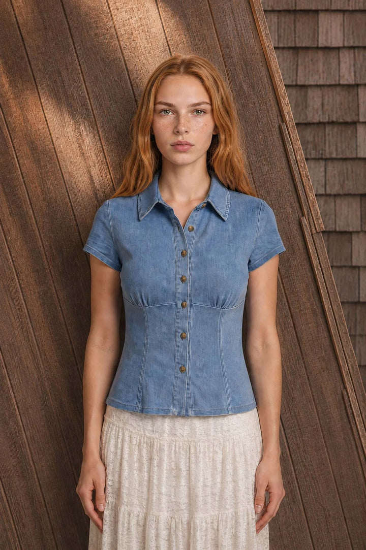 Lucille Denim Top