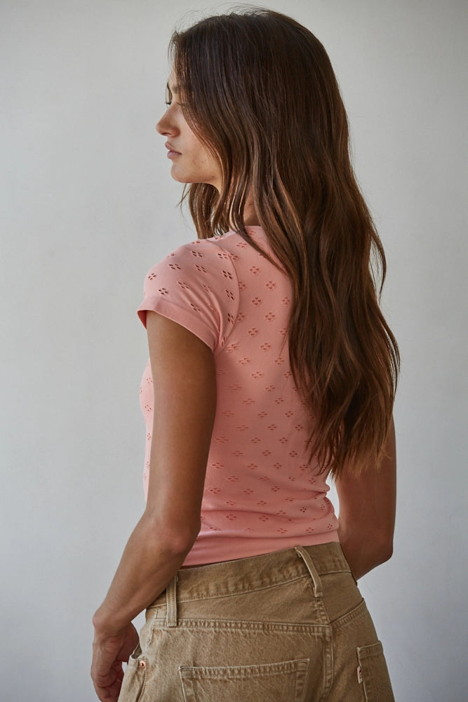 Nina Seamless Eyelet Top