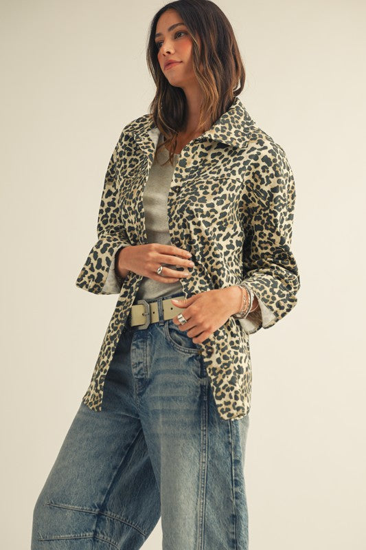 Aria Leopard Button Up