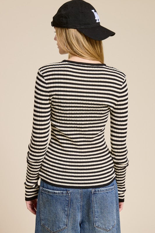 Pixie Ribbed Long Sleeve Top
