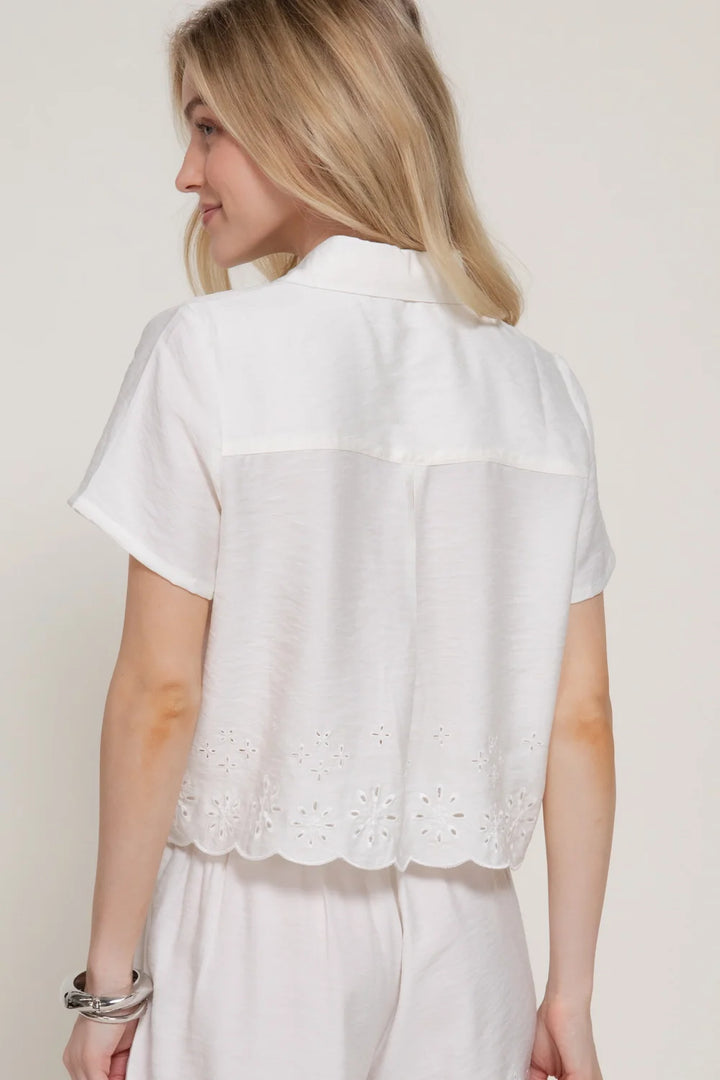 Renata Scallop Hem Top