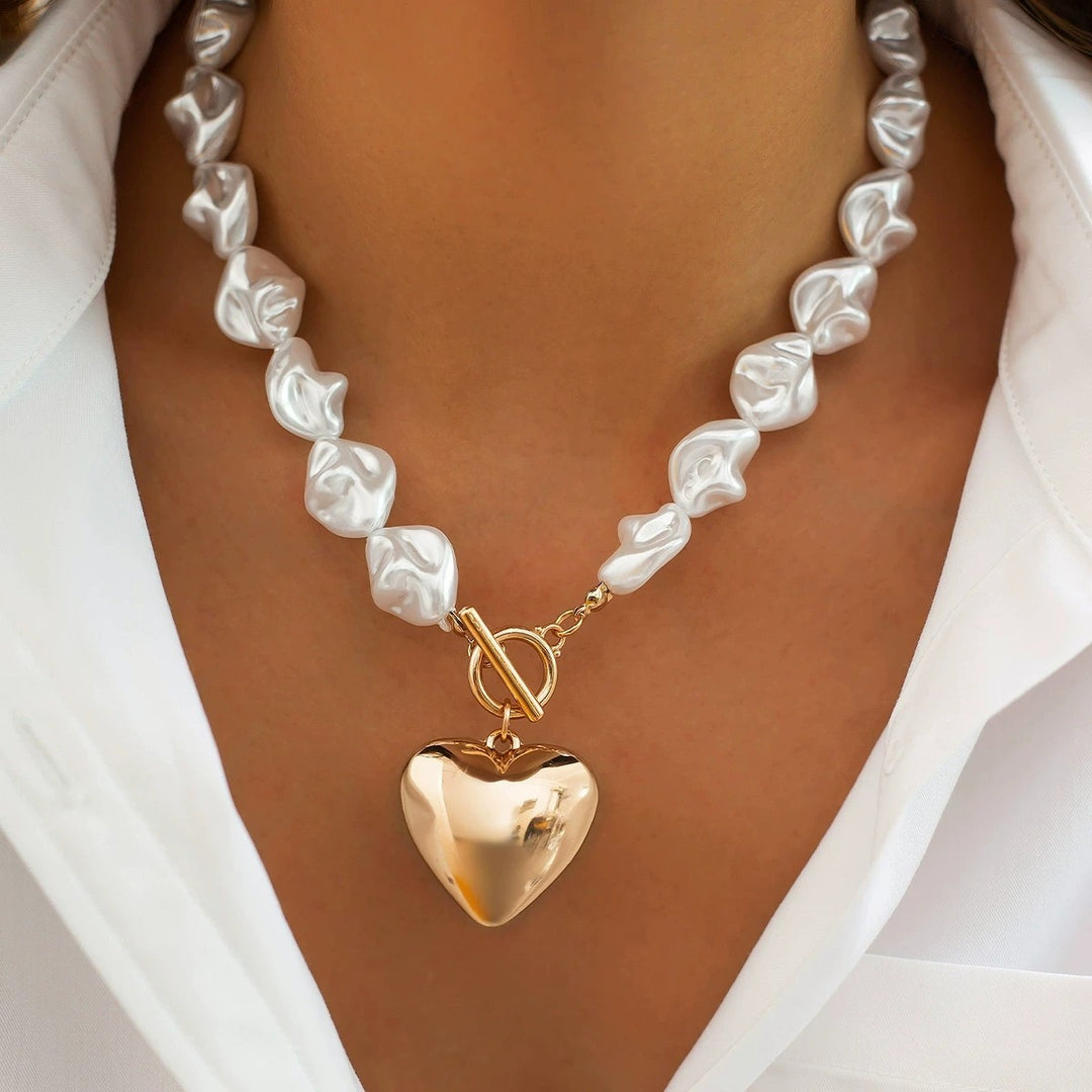 Heart Charm Toggle Necklace