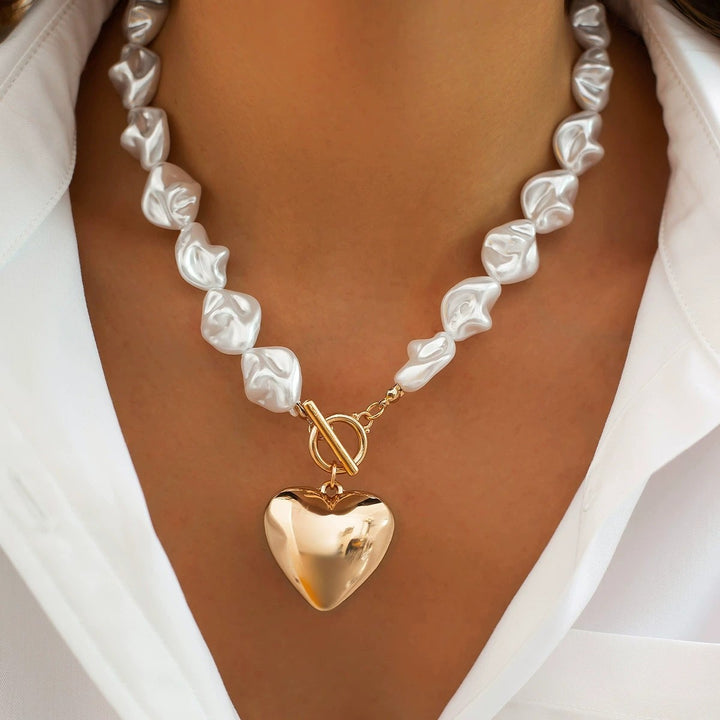 Heart Charm Toggle Necklace