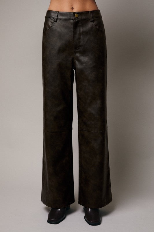 Winslow Wide Leg Faux Leather Pants