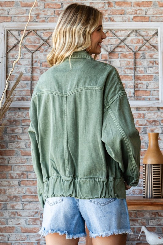 Winslet Oversize Cargo Denim Jacket