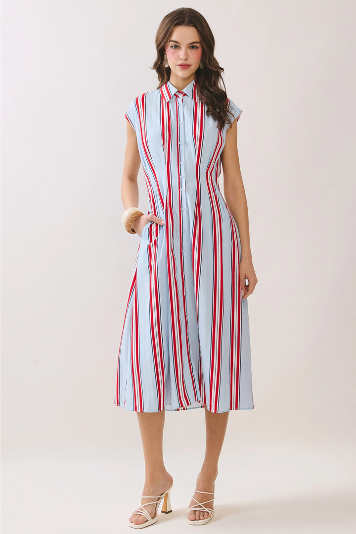 Nora Button Down Midi