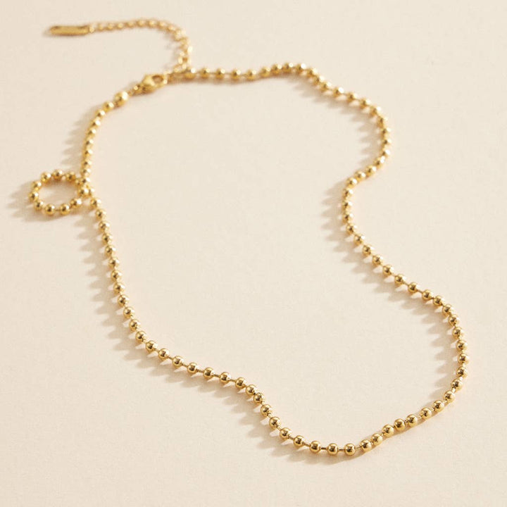 Beaded Gold Necklace