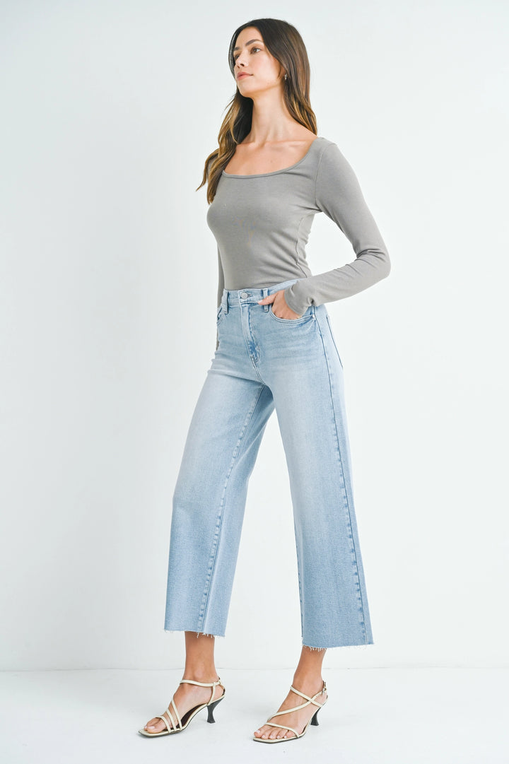 Scissor Cut Wide Leg