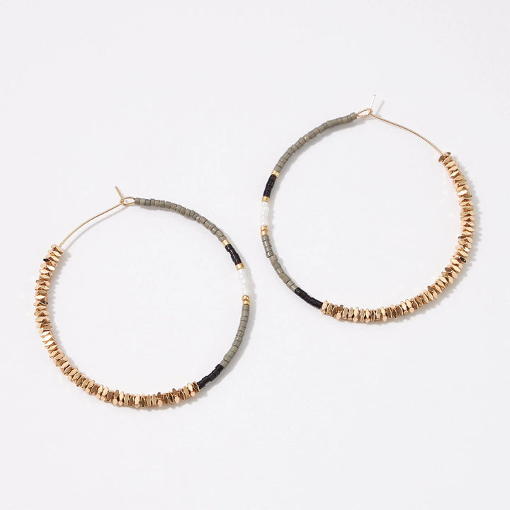 Beaded Hoops