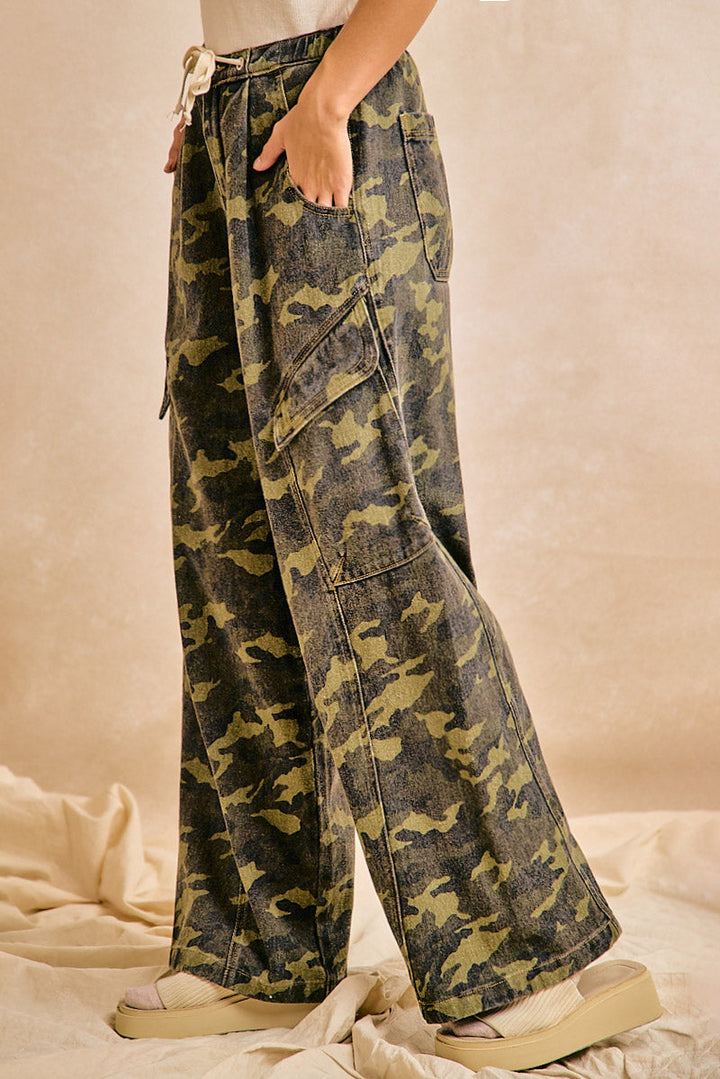Camouflage Baggy Barrel Pants