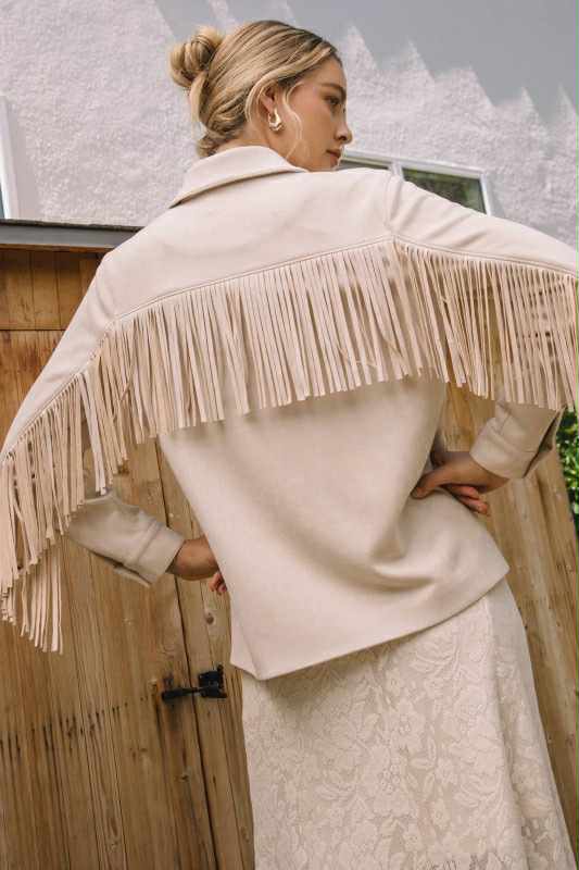 Mei Suede Fringe Jacket