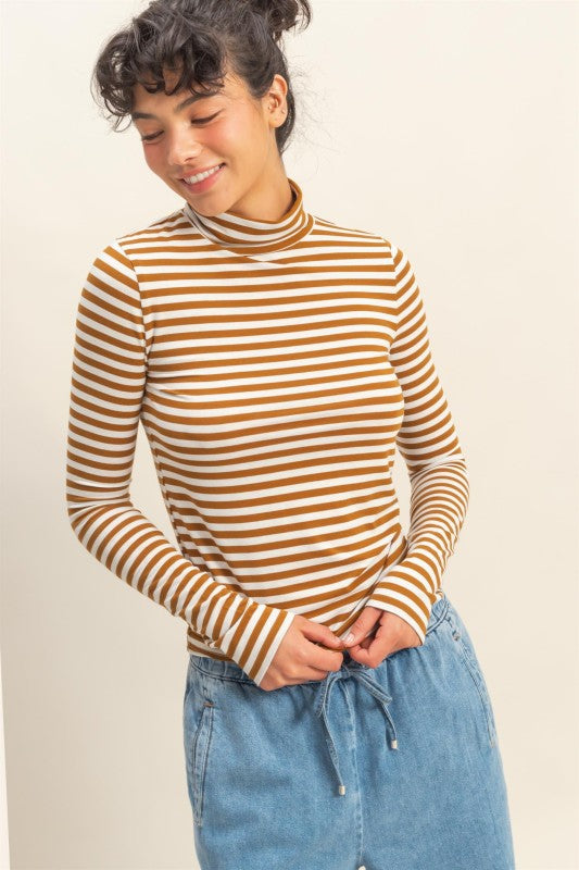 Sawyer Striped Turtleneck