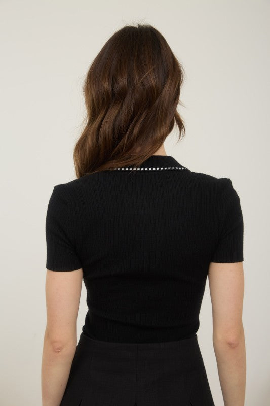 Marjorie Sweater Polo Black